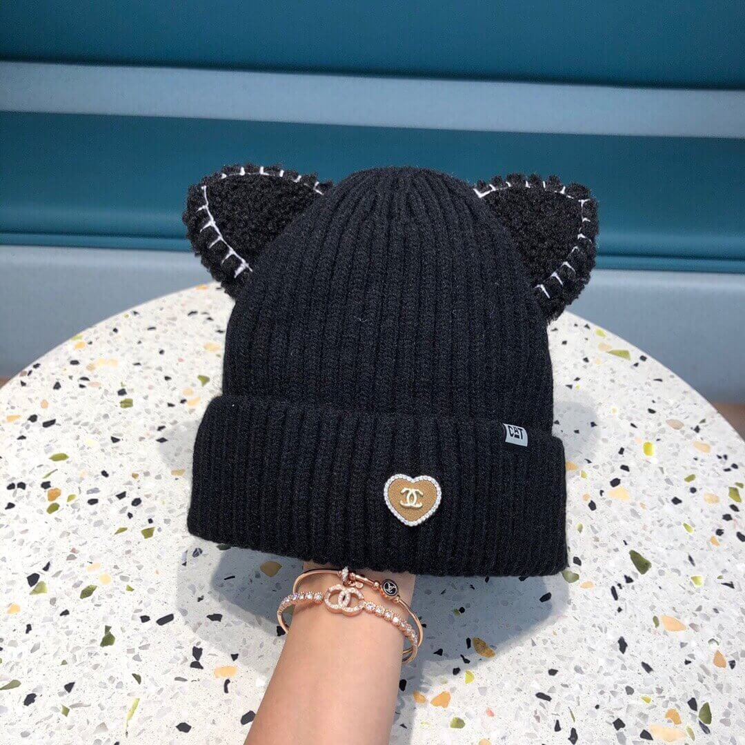 Chanel Cat Ears Wool Hat D016
