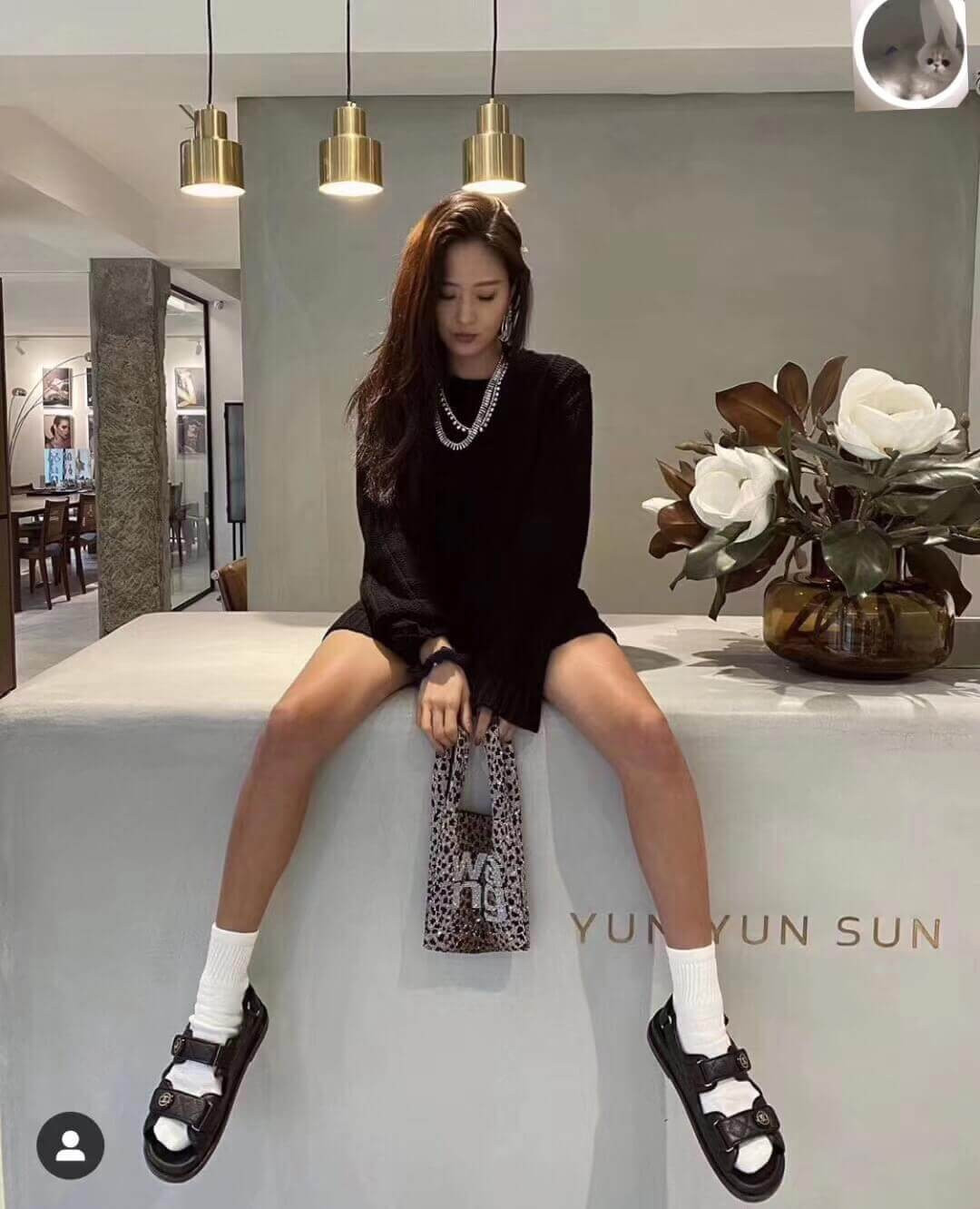 Chanel CC Quilted Velcro Sandals G31848