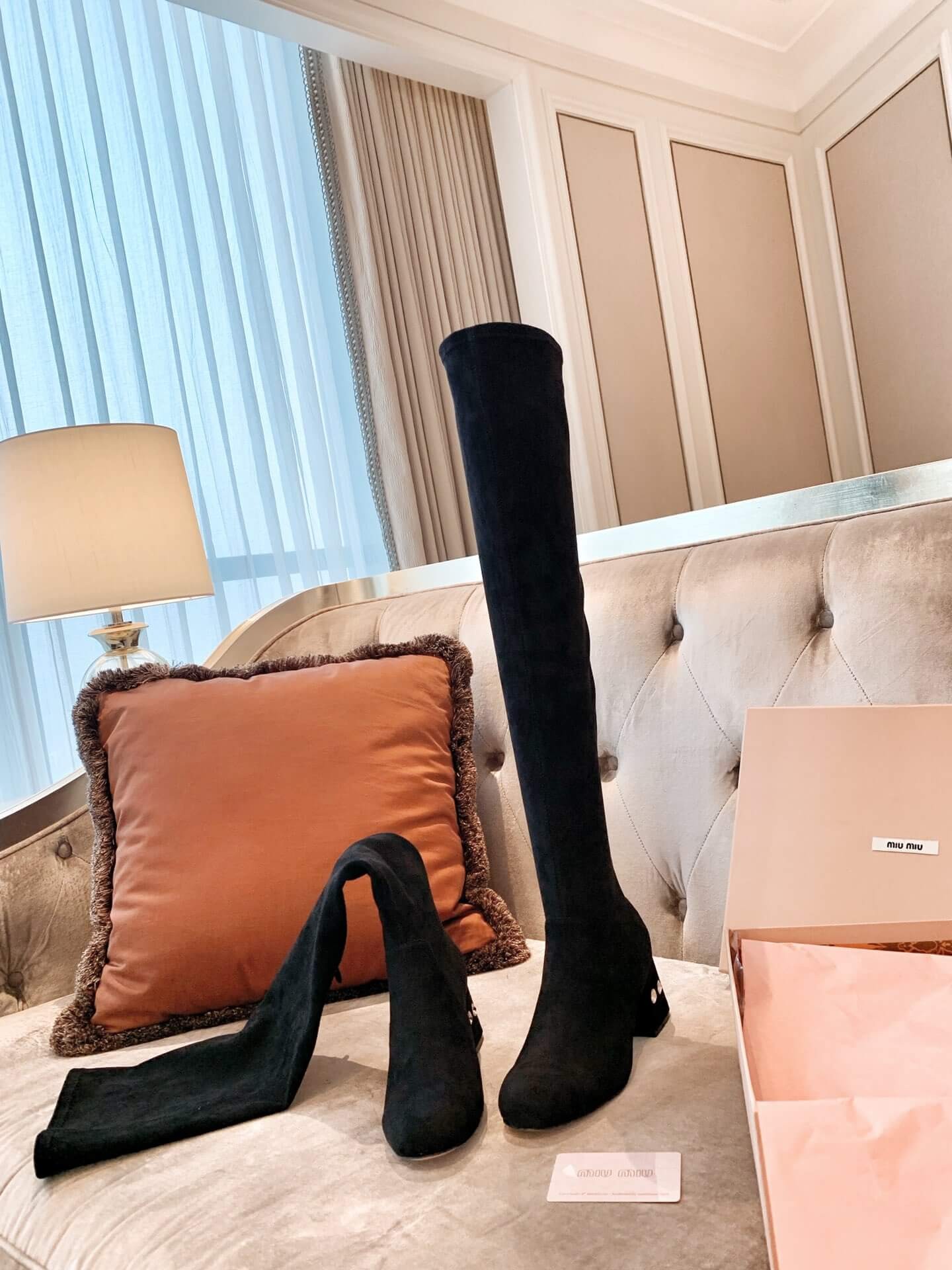 Miu Miu Hight Suede Boots 5W678C