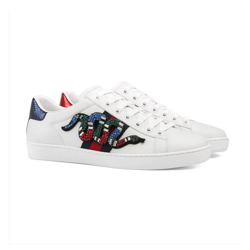 Gucci Ace Kingsnake Embroidered Sneaker 460203