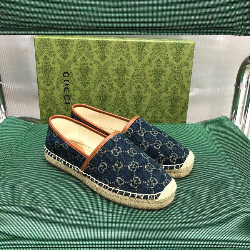 Gucci Jacquard GG Denim Espadrille 580877