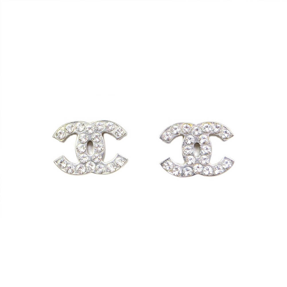 Chanel Crystal CC First Class Stud Earrings 447884