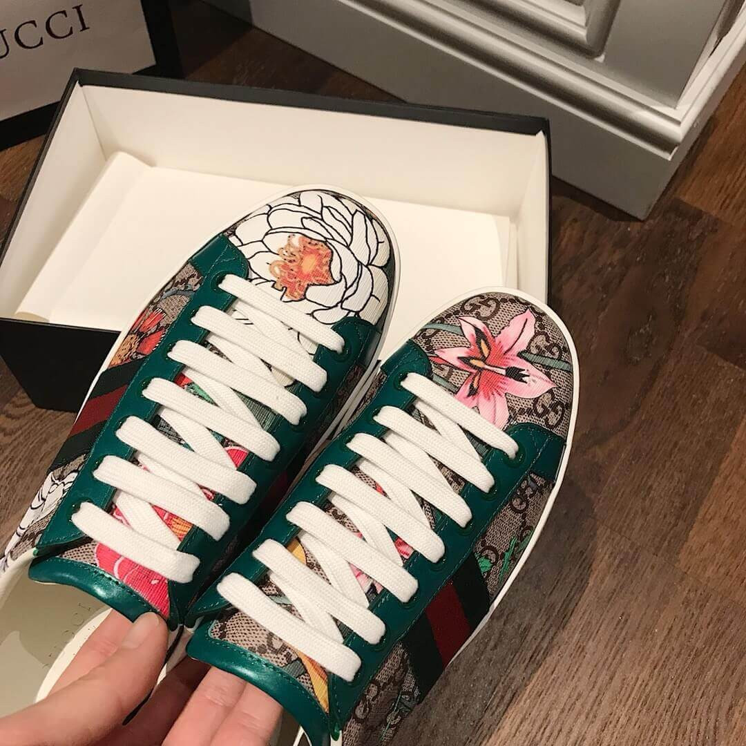 Gucci Ace GG Flora Print Sneaker 603172