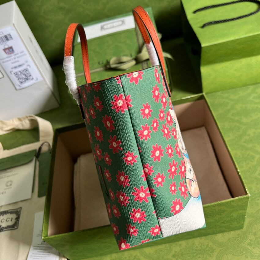 Gucci Kitten Print Tote Bag 410812