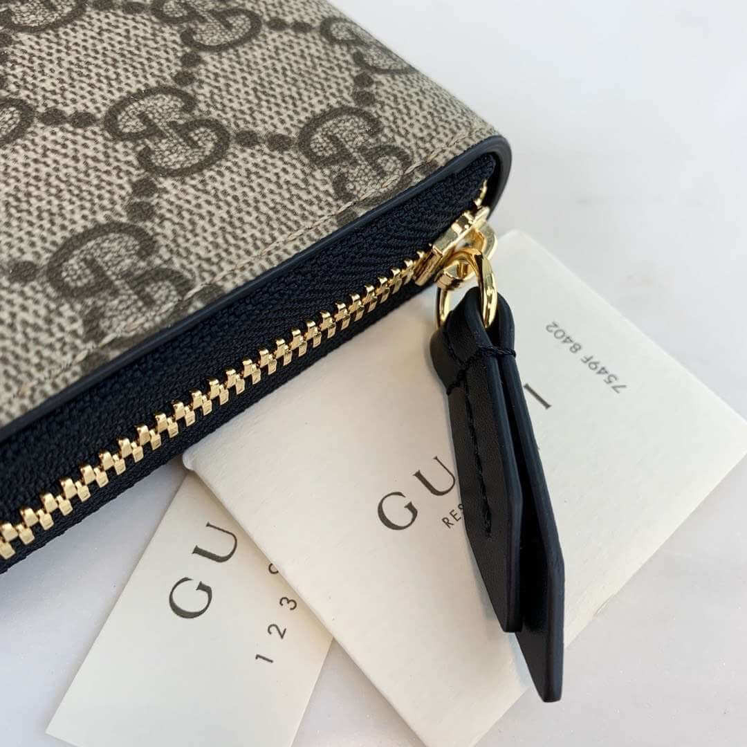Gucci GG Supreme Zip Around Wallet 410102