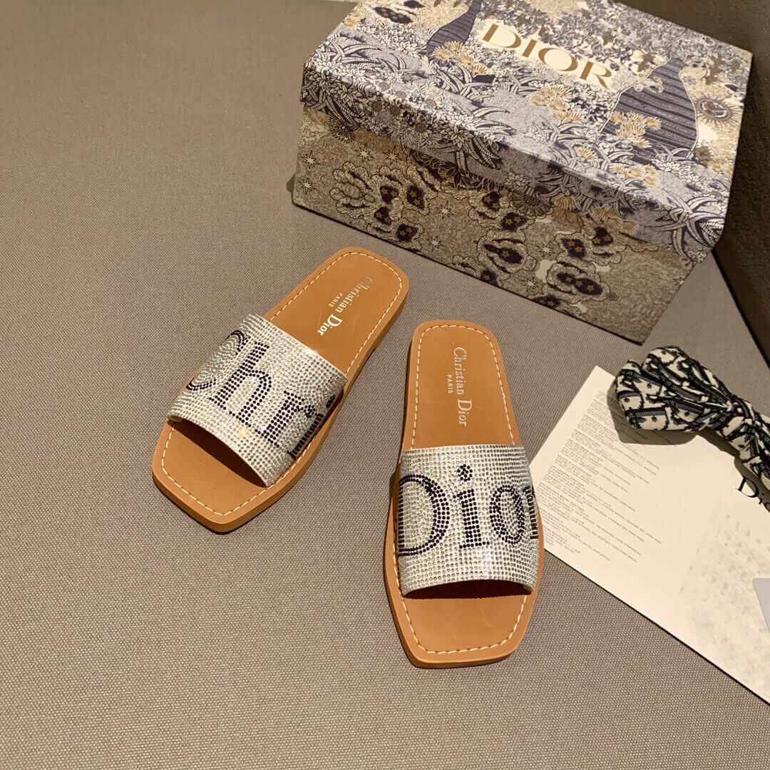 Christian Dior Logo Leather Mule D20602
