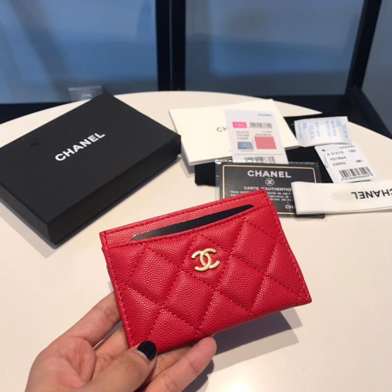 Chanel Grainy Calfskin Classic Card Holder A31510