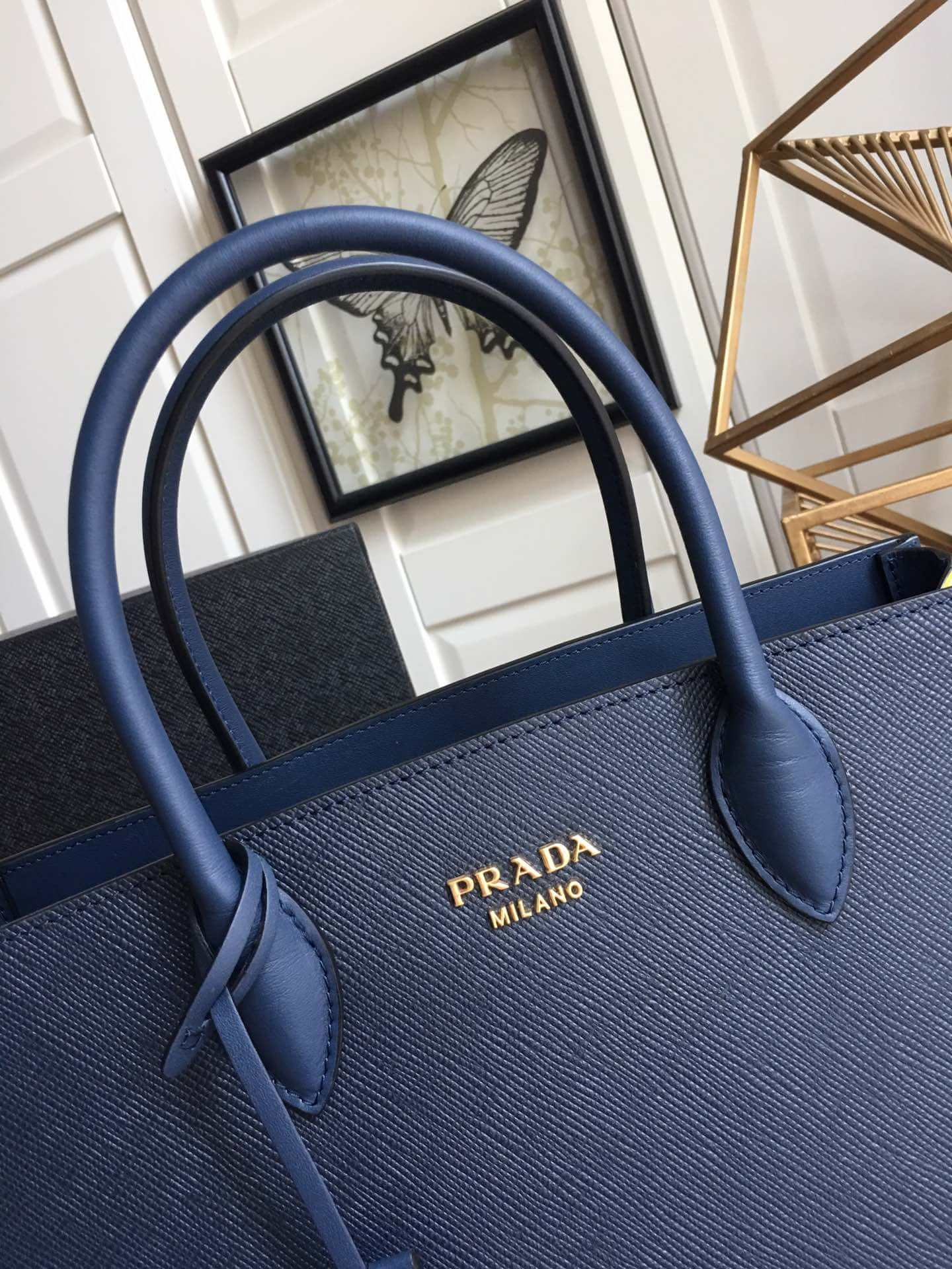 Prada Saffiano Leather Bibliothèque Bag PR153