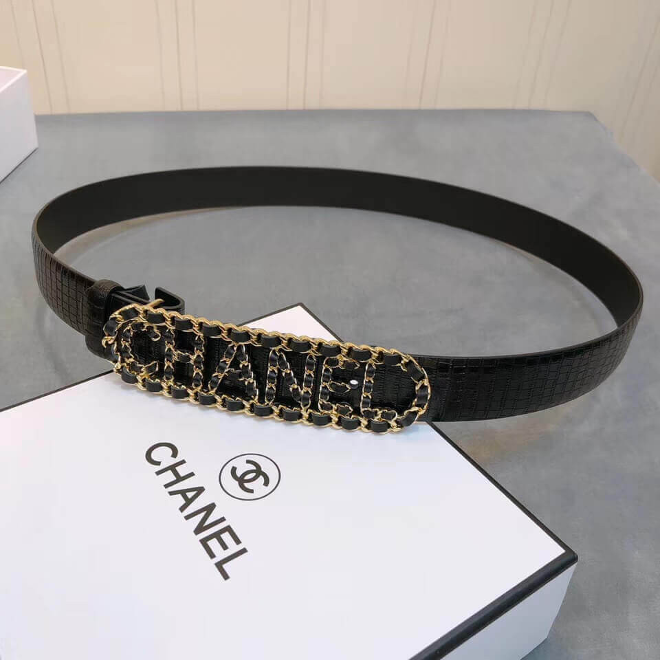 Chanel Lizard Calfskin 30mm Belt AA6600