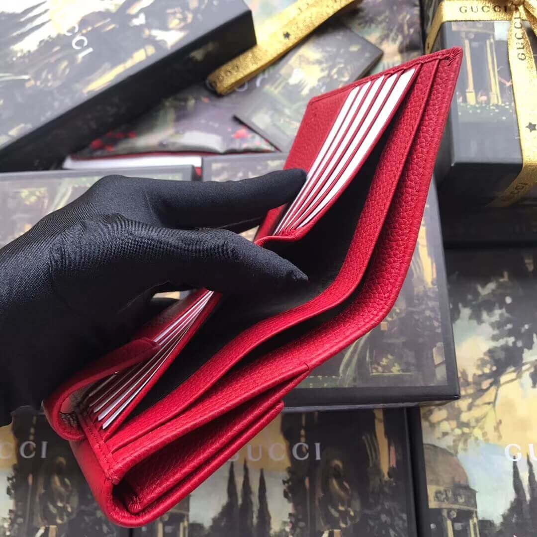 Gucci Leather French Flap Wallet 456122