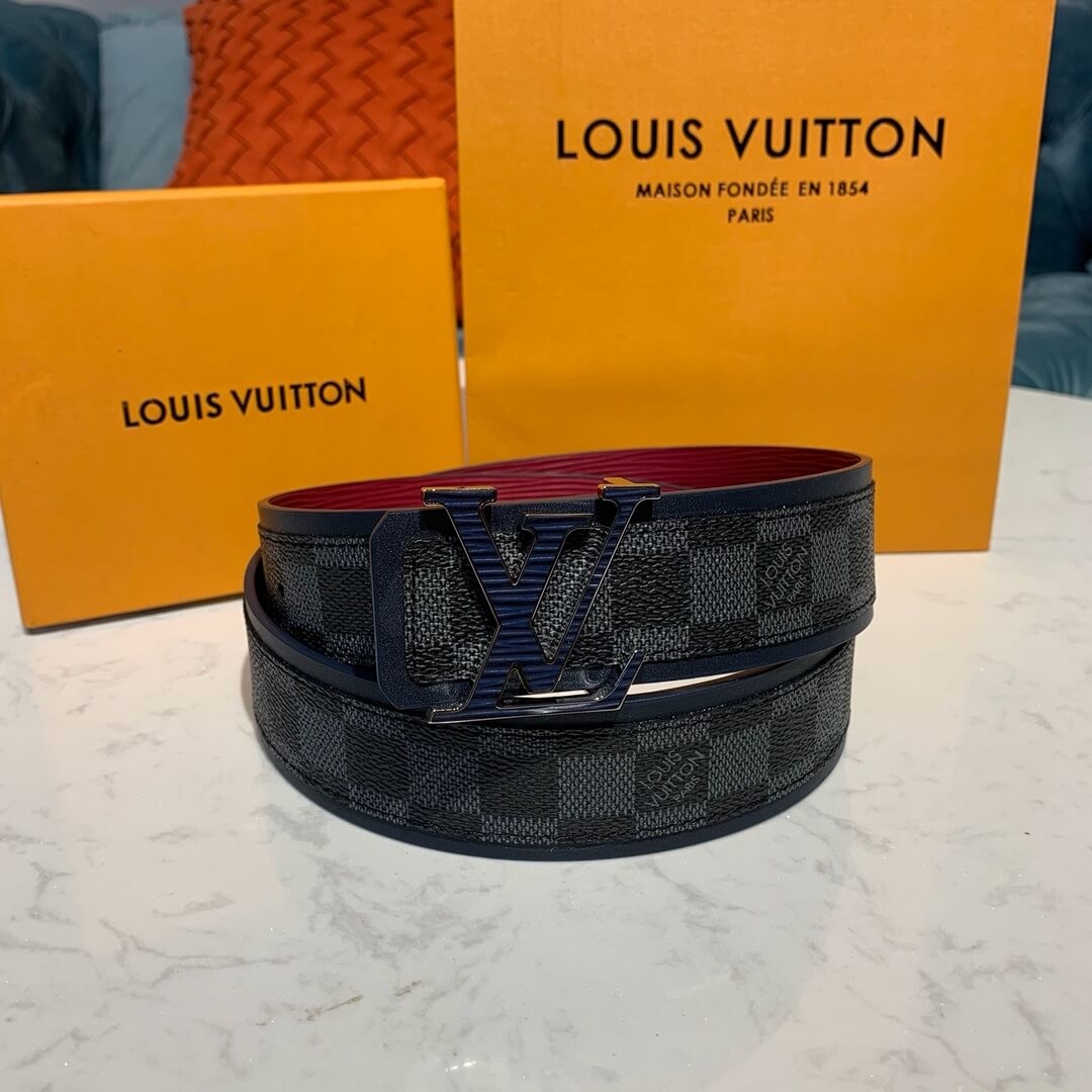 Louis Vuitton Damier Graphite LV Initiales 40mm Reversible Belt M0197U