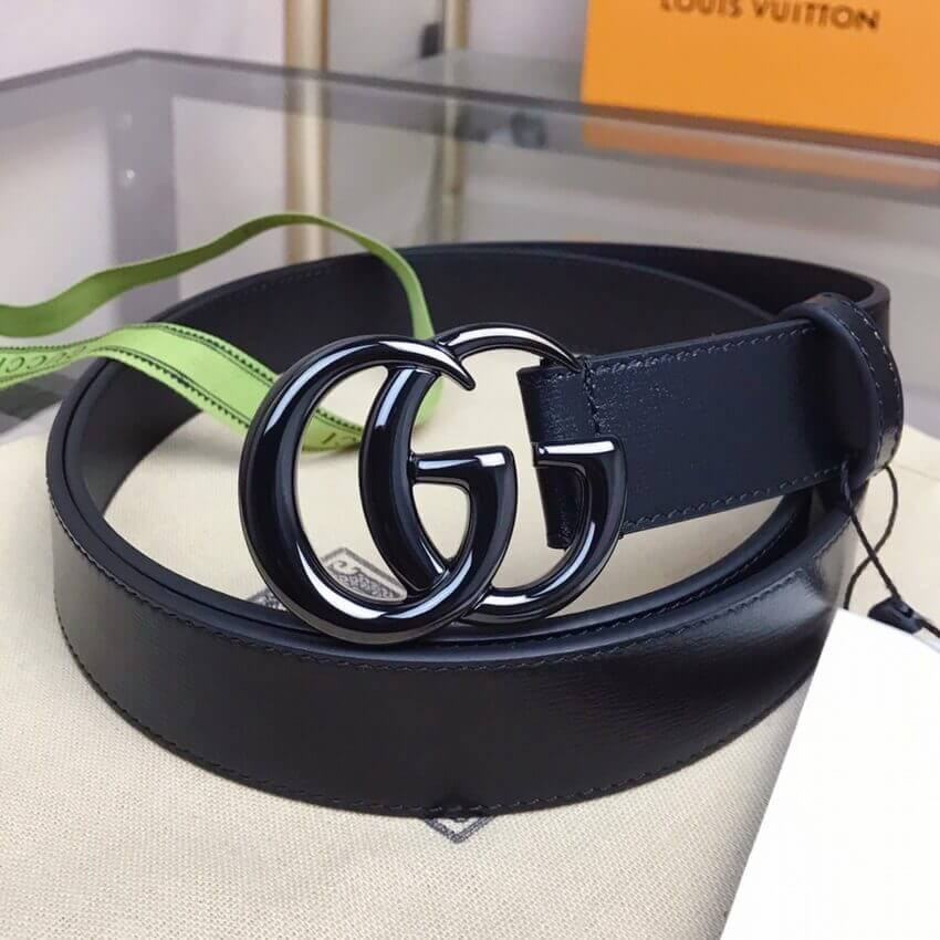 Gucci GG Marmont 30mm Thin Belt 414516 Black