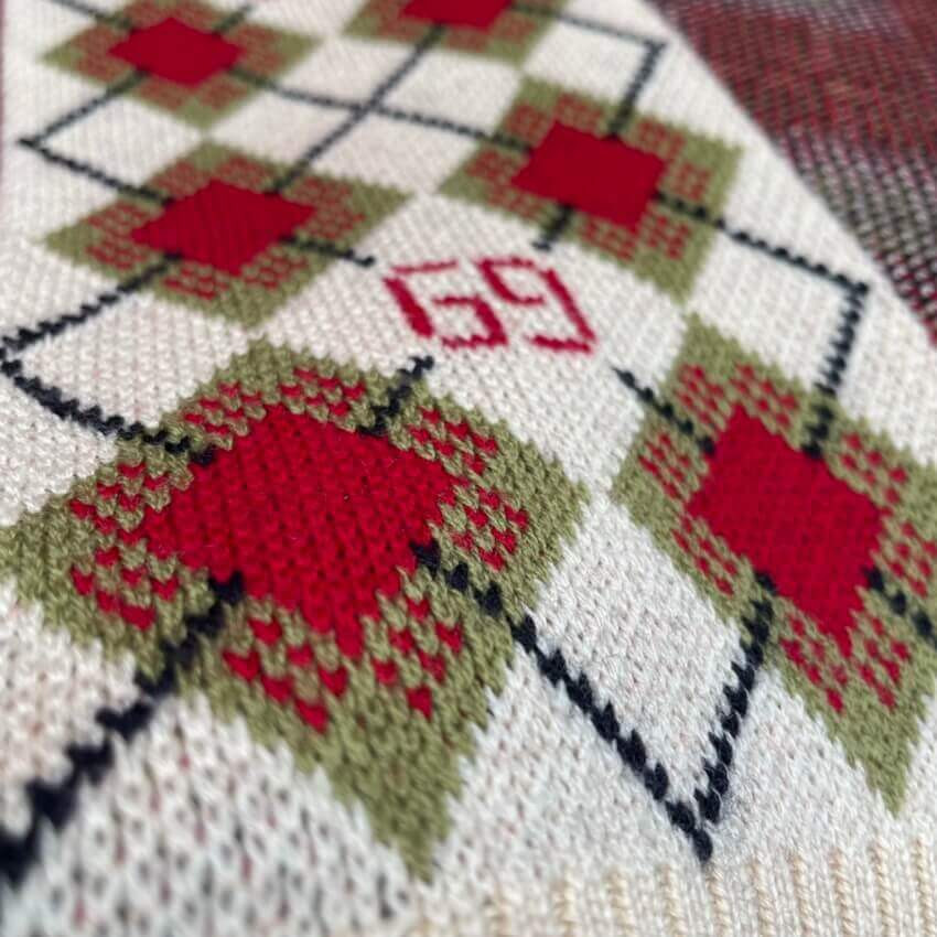 Gucci GG Argyle Wool Scarf 660631