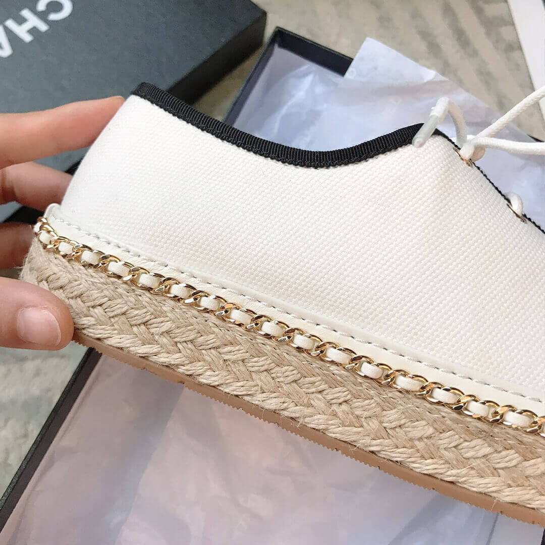 Chanel Tweed Lace-Ups G36140