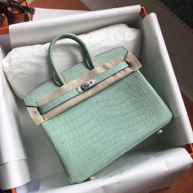 Hermes bag making process：American mint green big leather to new leather Bk 25 30 can do