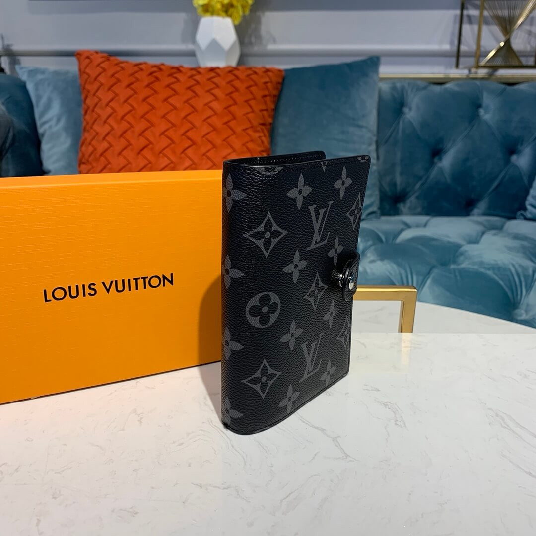 Louis Vuitton Monogram Eclipse Small Ring Agenda Cover R20005