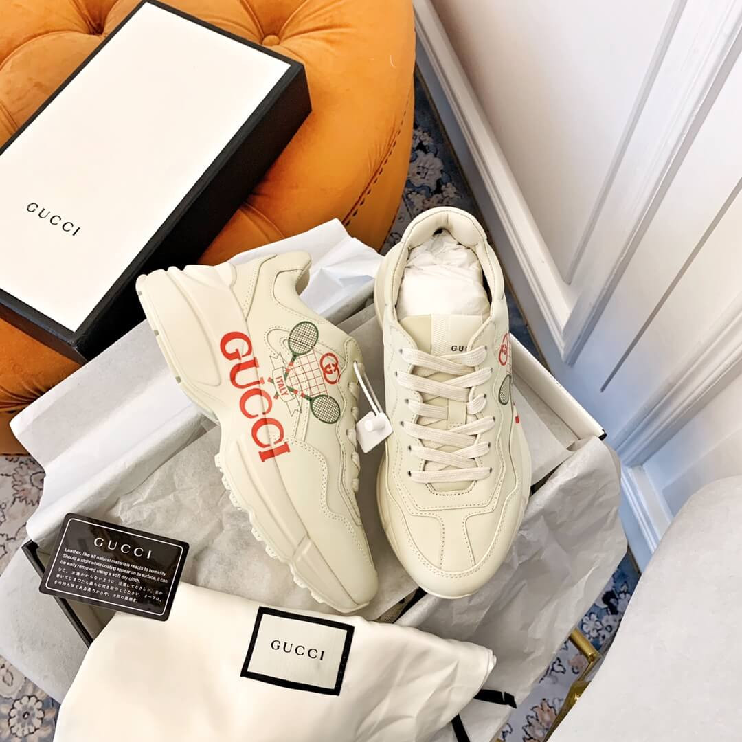 Gucci Rhyton Tennis Racket Motif Sneaker 609343