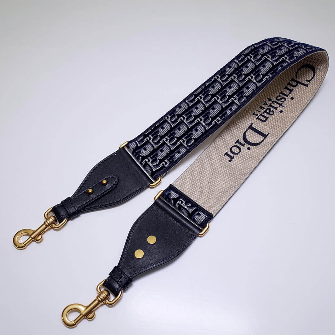 Dior Oblique Embroidered Velvet Shoulder Strap S8540C