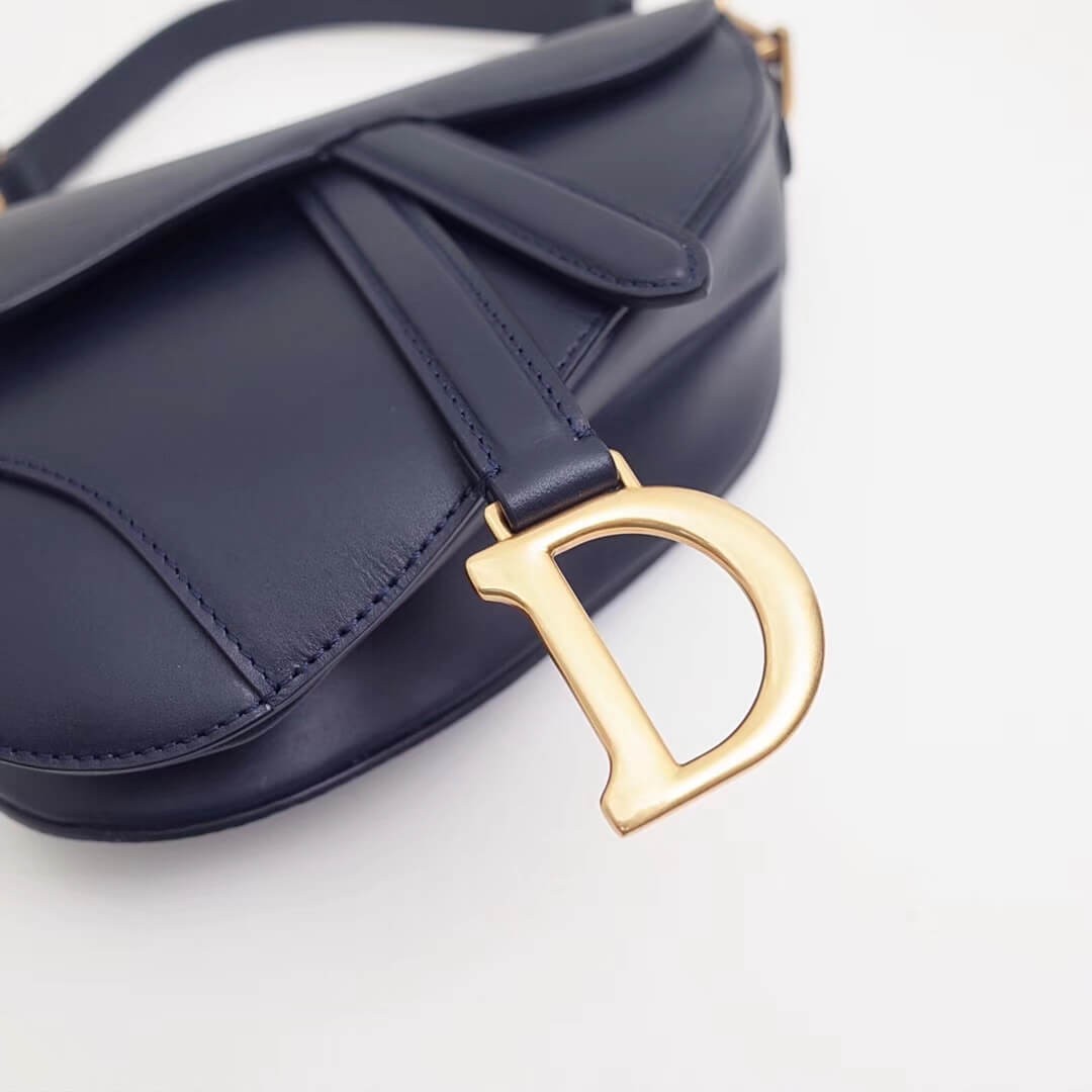Christian Dior Smooth Calfskin Mini Saddle Bag M0447