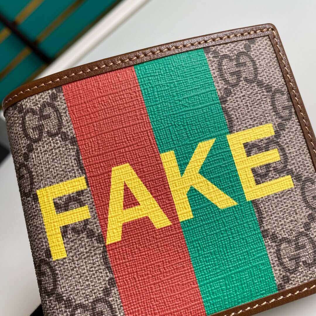Gucci Fake/Not Print Billfold Wallet 636166