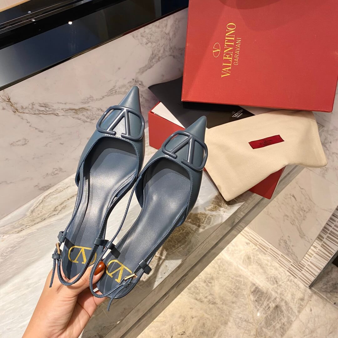 Valentino Garavani Vlogo Calfskin Slingback Pump 50mm SW2S0Q71