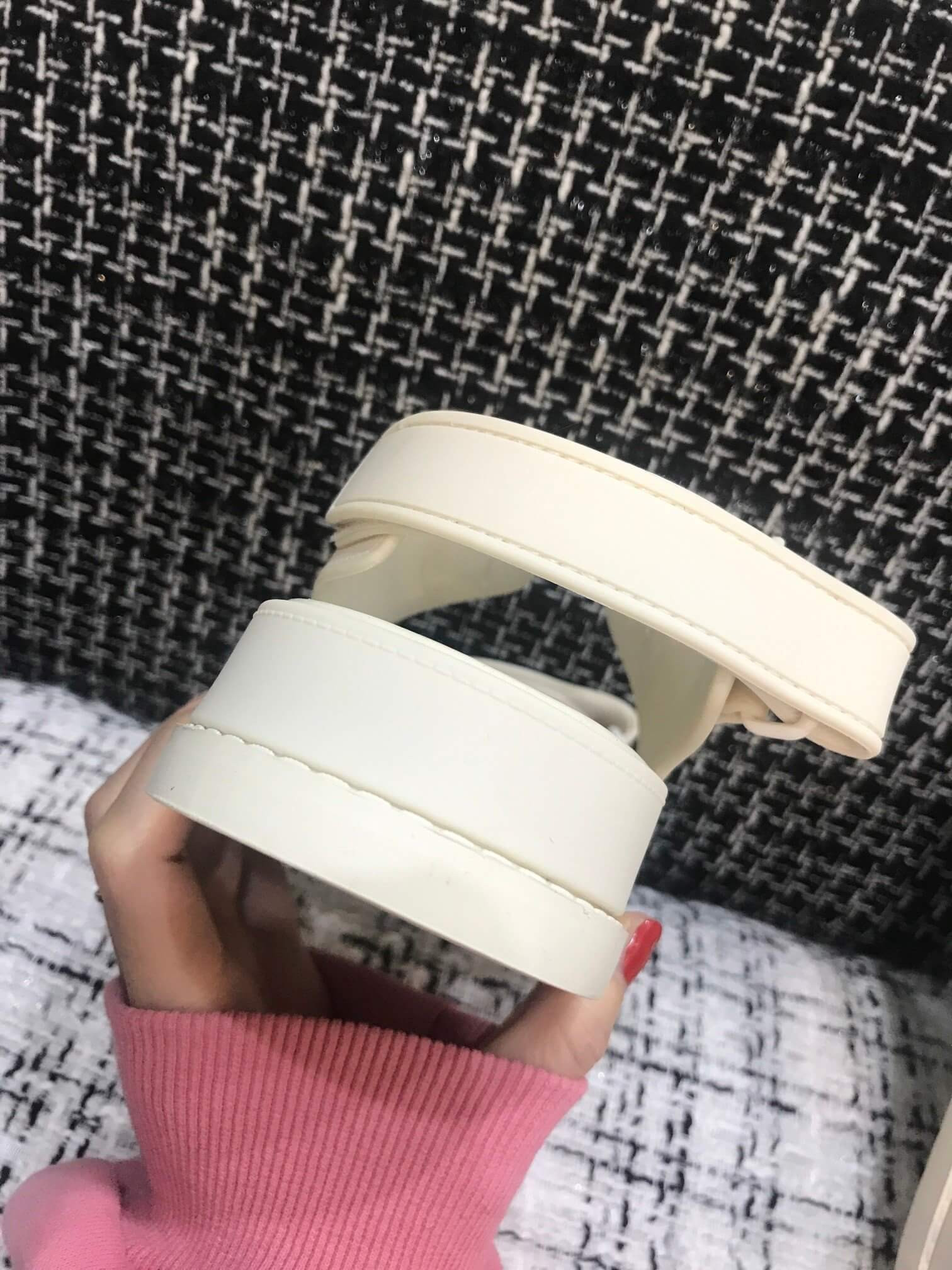 Chanel Velcro Sandals G31848 White