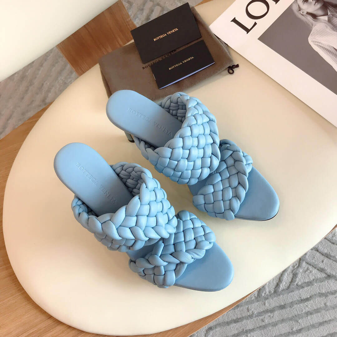 Bottega Veneta BV Curve Sandals 621213 Light Blue