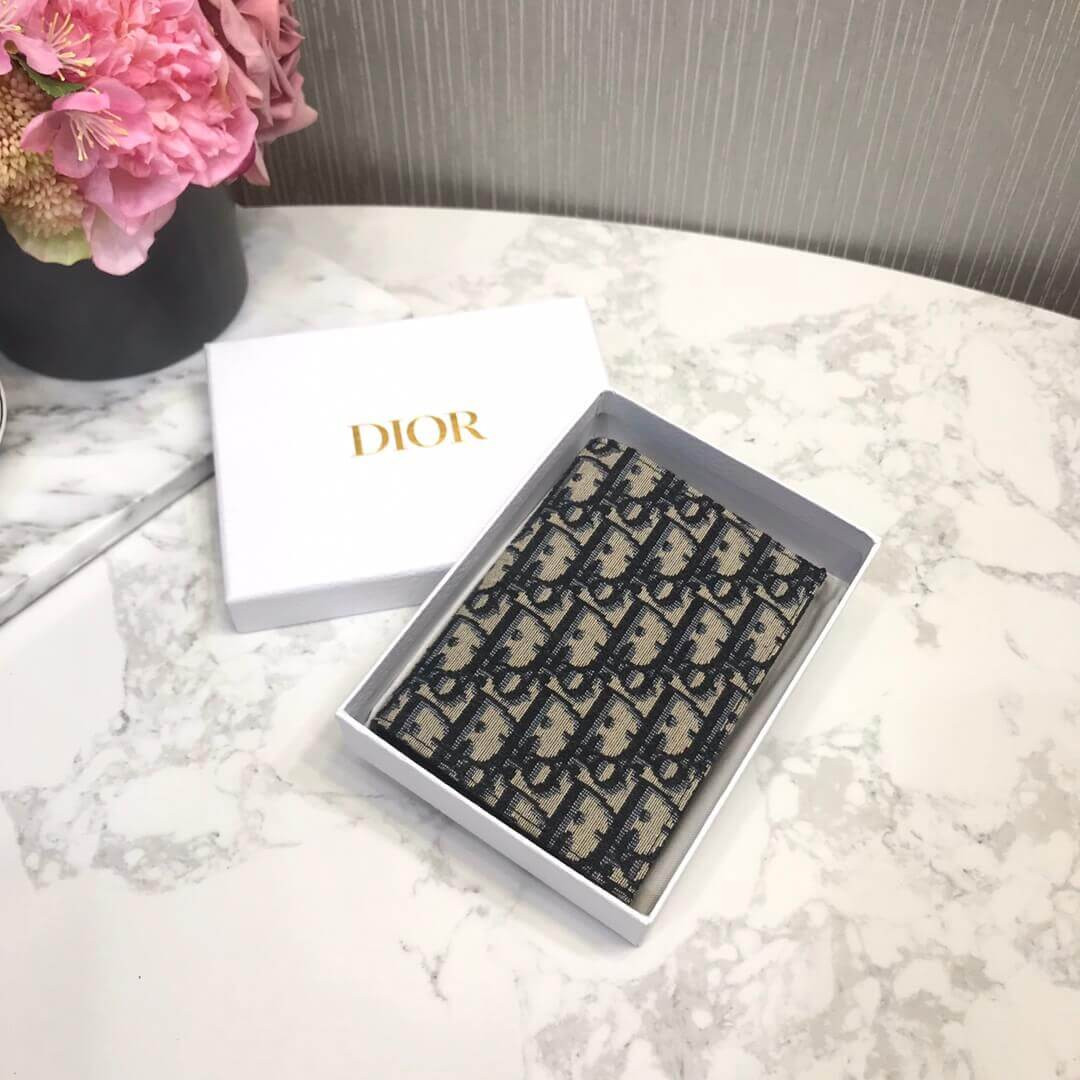 Christian Dior Oblique Jacquard Passport Case S5539