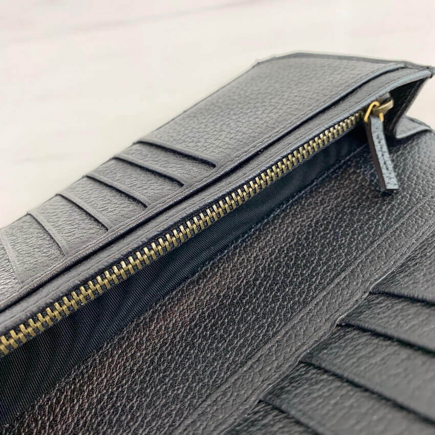 Gucci GG Marmont Metal-Free Tanned Leather Long Bi-Fold Wallet 428740