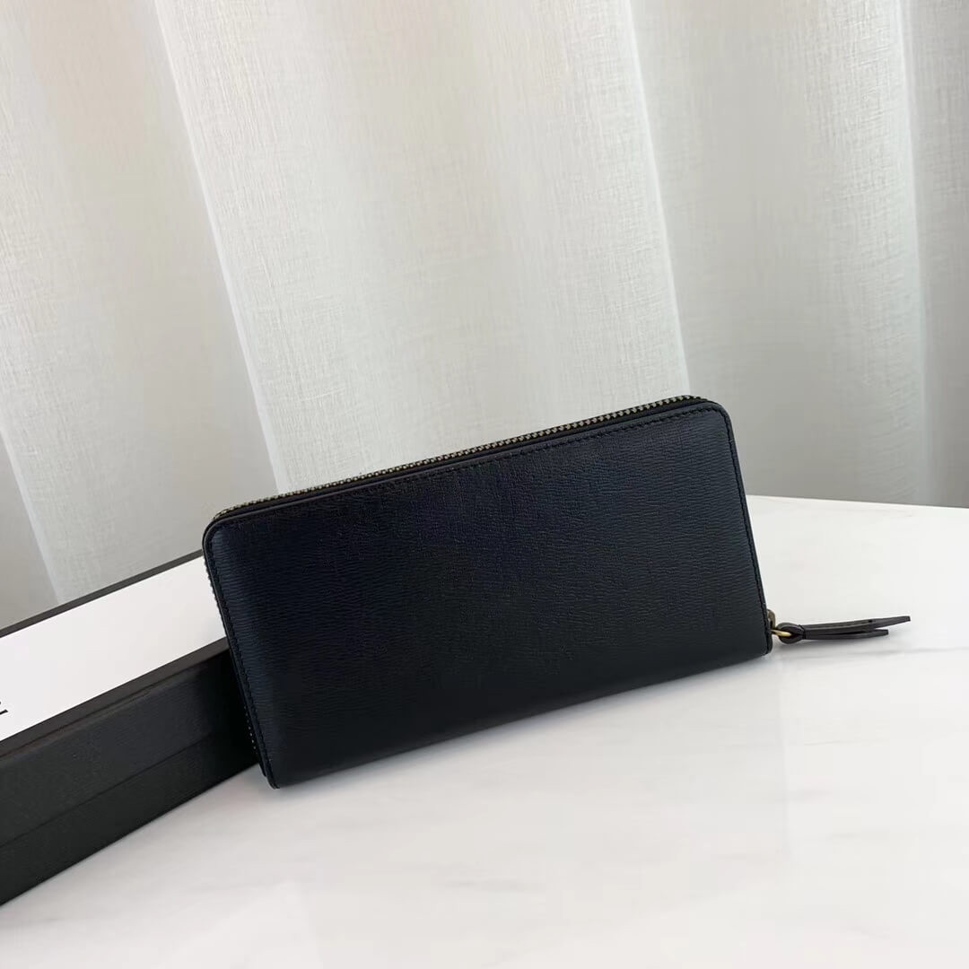 Gucci Kingsnake Print Leather Zip Around Wallet 451273