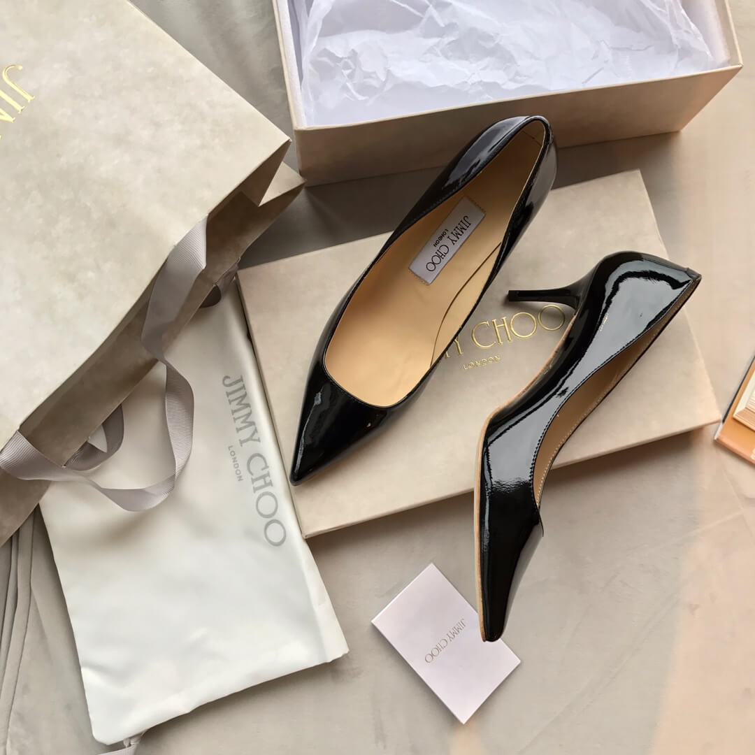 Jimmy Choo Romy 6.5cm Patent Pointed-Toe Pumps 120012