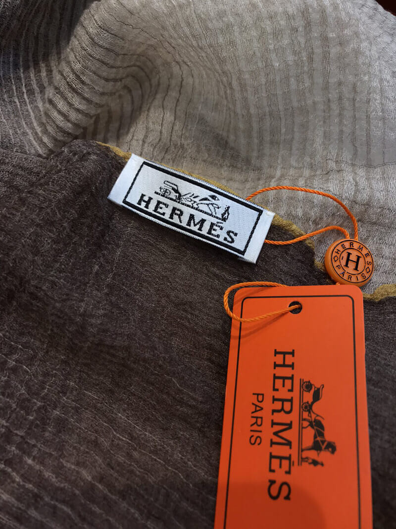 Hermes Silk Scarf with Heart Logo H2202