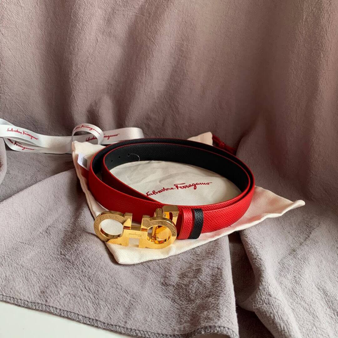 Salvatore Ferragamo Reversible And Adjustable Gancini Belt 715216