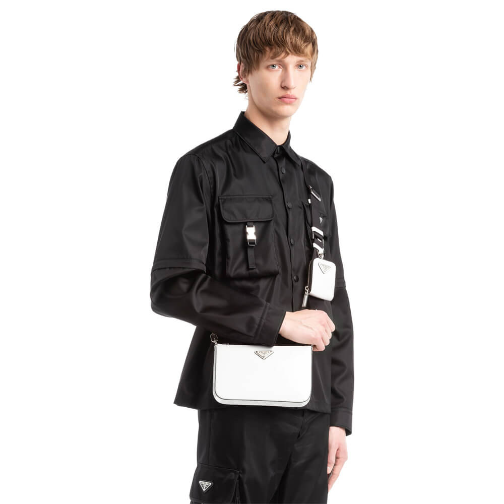 Prada Brushed Leather Shoulder Bag 2VH129