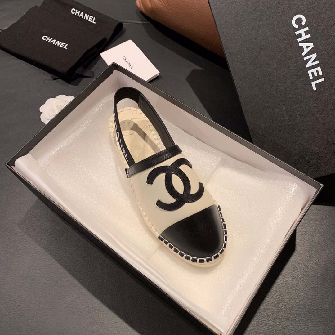 Chanel Slingback Espadrilles G34817 Beige/Black