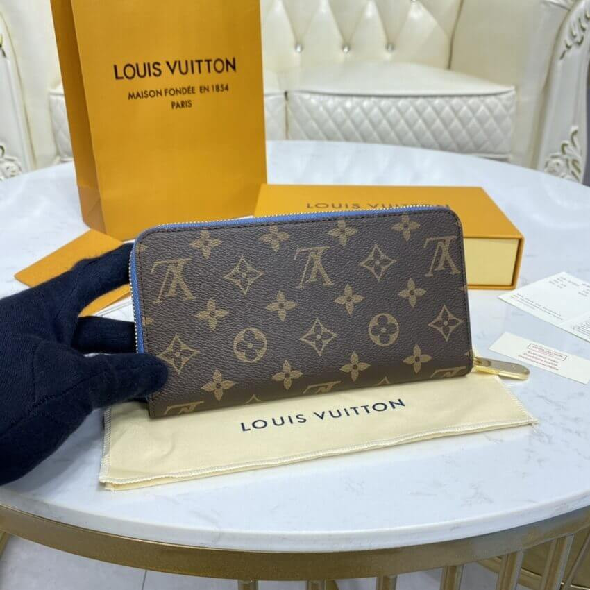 Louis Vuitton Monogram Zippy Wallet M63894 Blue