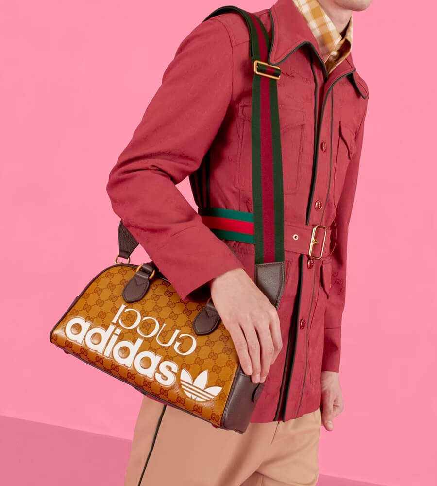 adidas x Gucci Mini Duffle Bag 702397 in GG Crystal Canvas