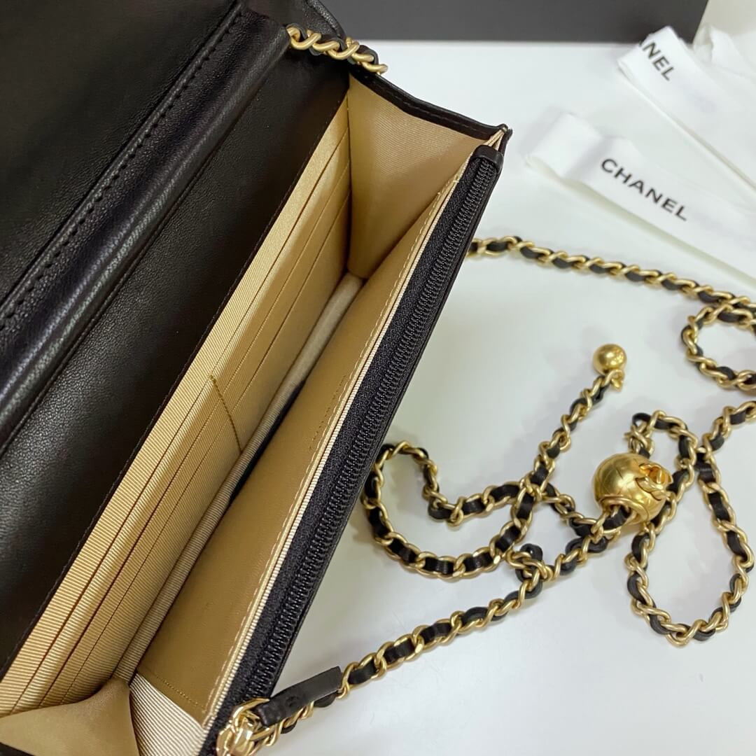 Chanel WOC With CC Details On Strap AP1450 in Lambskin