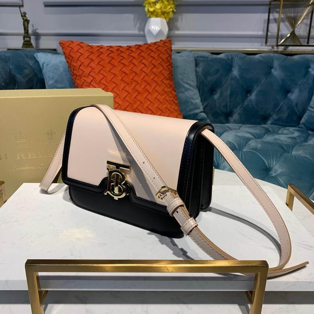 Burberry Small Two-tone Leather TB Bag 80134541