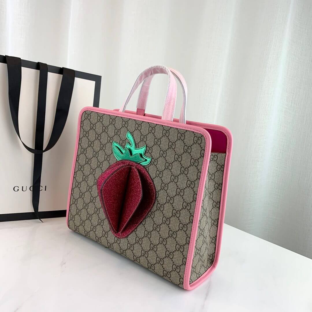 Gucci Childrens GG 3-D Strawberry Tote 630589