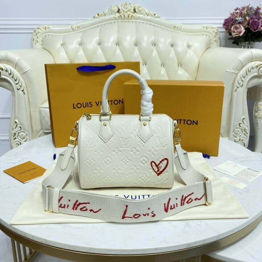Louis Vuitton Speedy Bandoulière 22 M58631 in Ivory