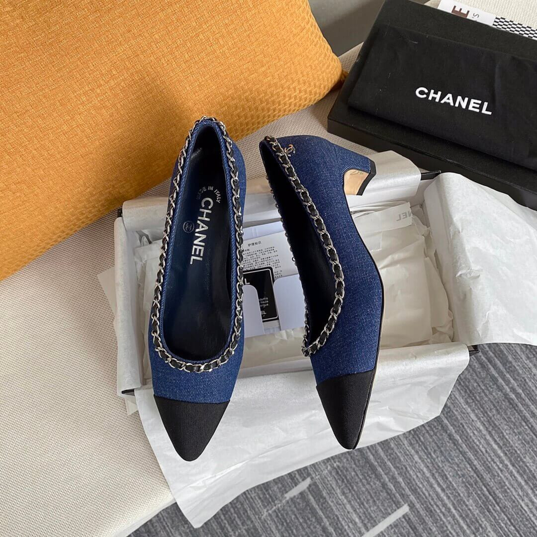 Chanel Denim Pumps G35384