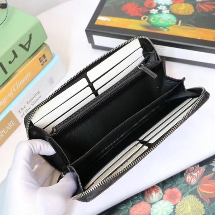 Gucci Signature Web GG Supreme Zip Around Wallet 408831