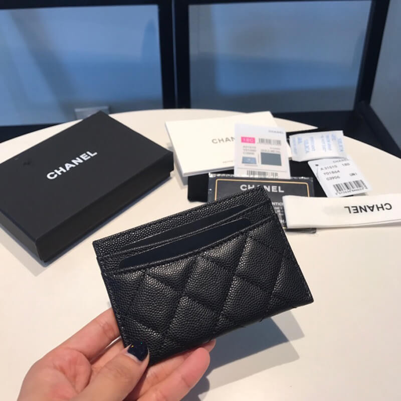 Chanel Grainy Calfskin Classic Card Holder A31510