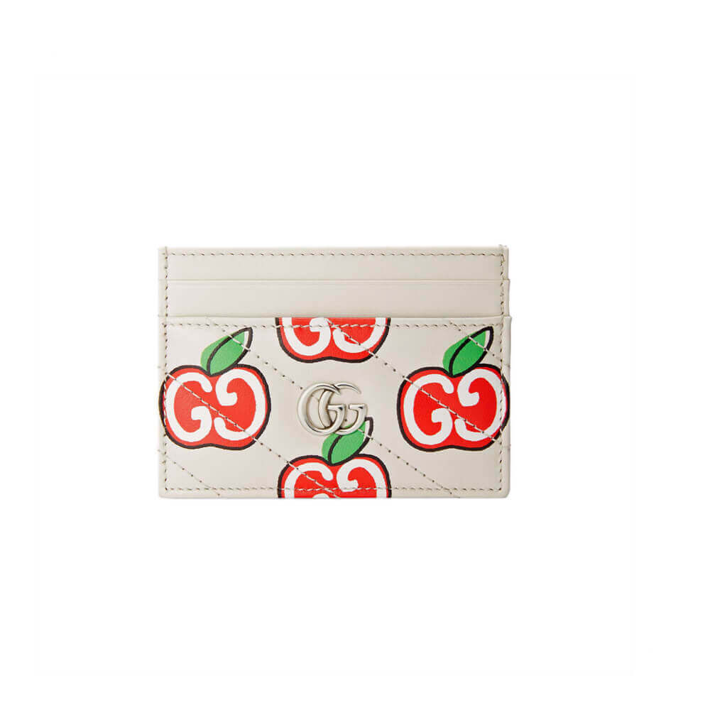 Gucci GG Apple Print GG Marmont Card Case 443127