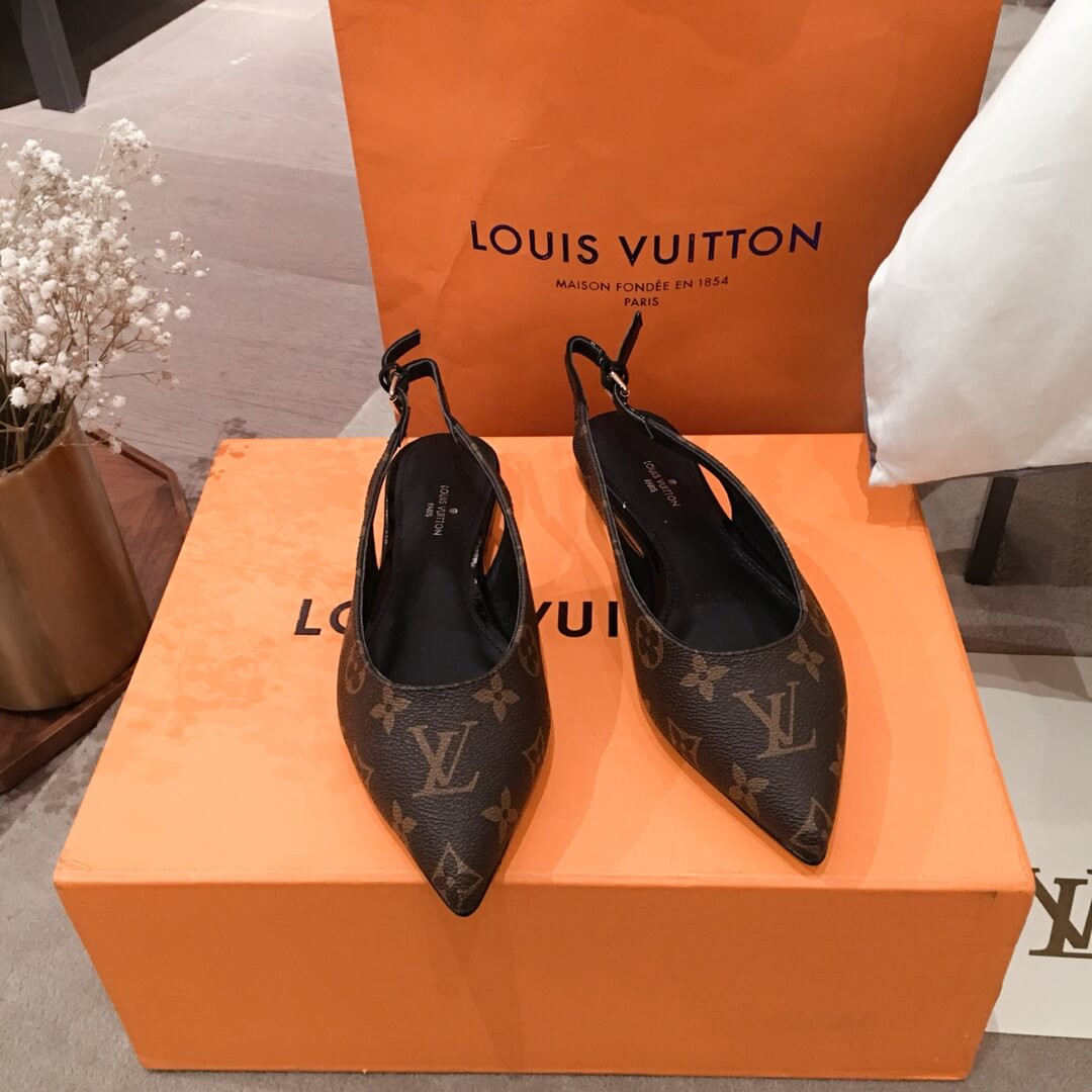 Louis Vuitton Monogram Cherie Slingback Ballerina 1A68AV