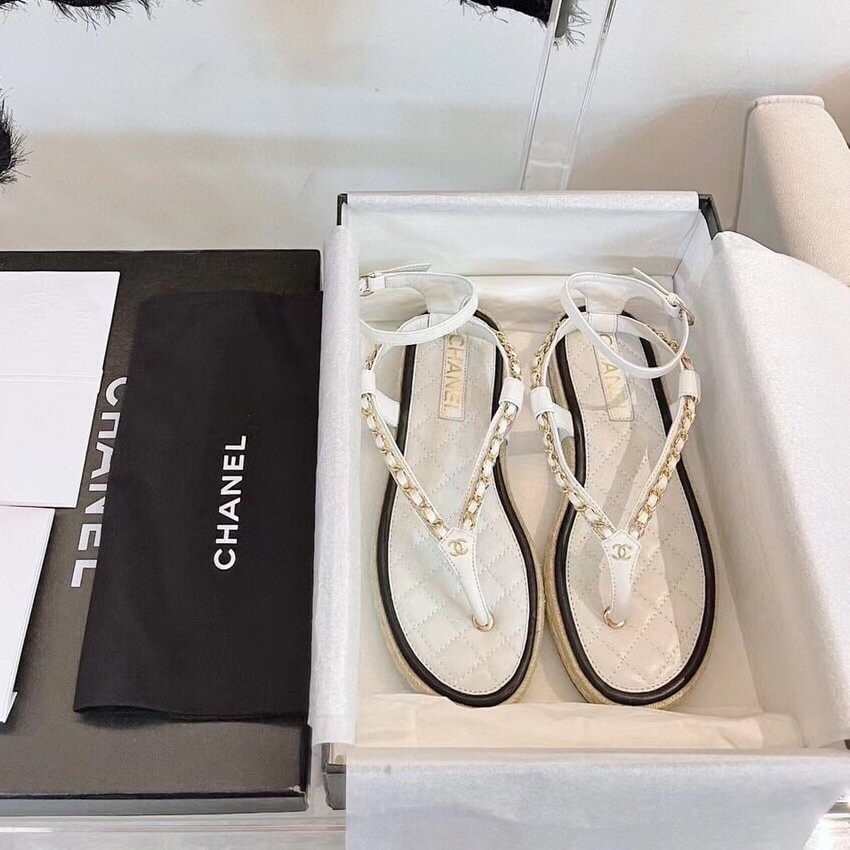 Chanel Lambskin Leather Strappy Sandals G36921