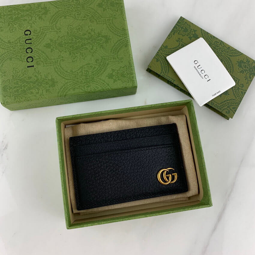 Gucci GG Marmont Metal-Free Tanned Leather Card Case 657588