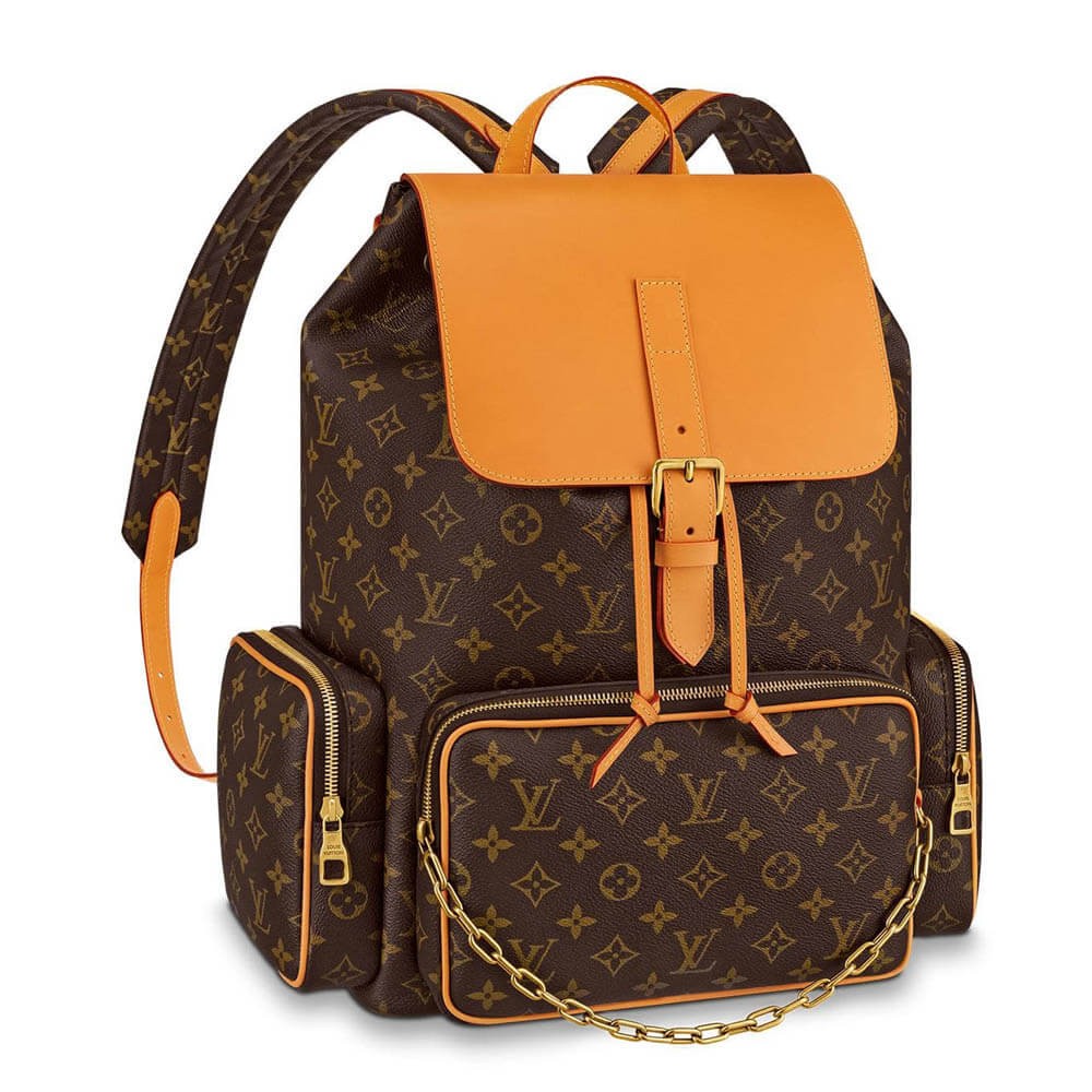 Louis Vuitton Monogram Coated Canvas Backpack Trio M44658