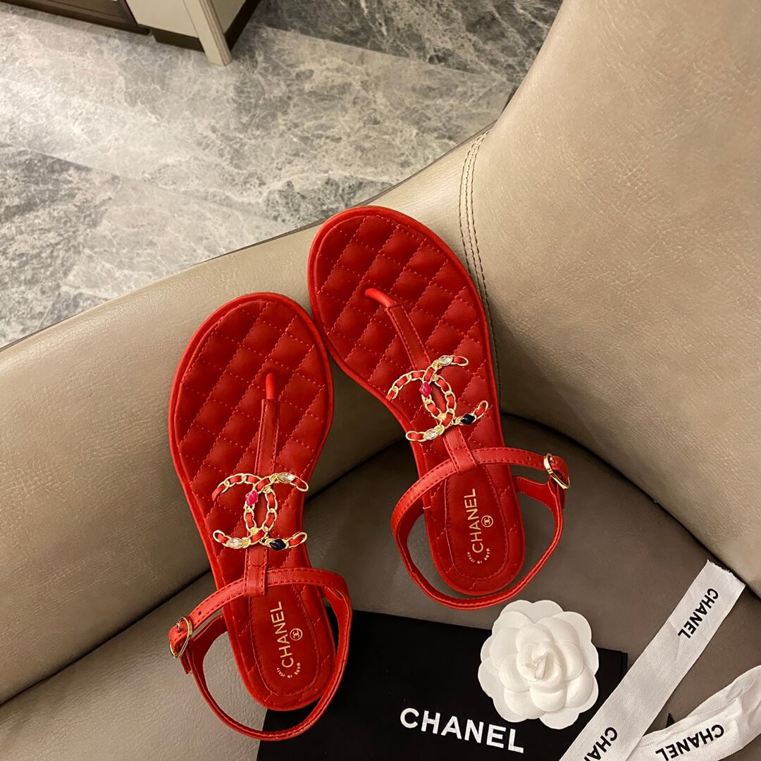 Chanel Quilted Double C Sandal G36238